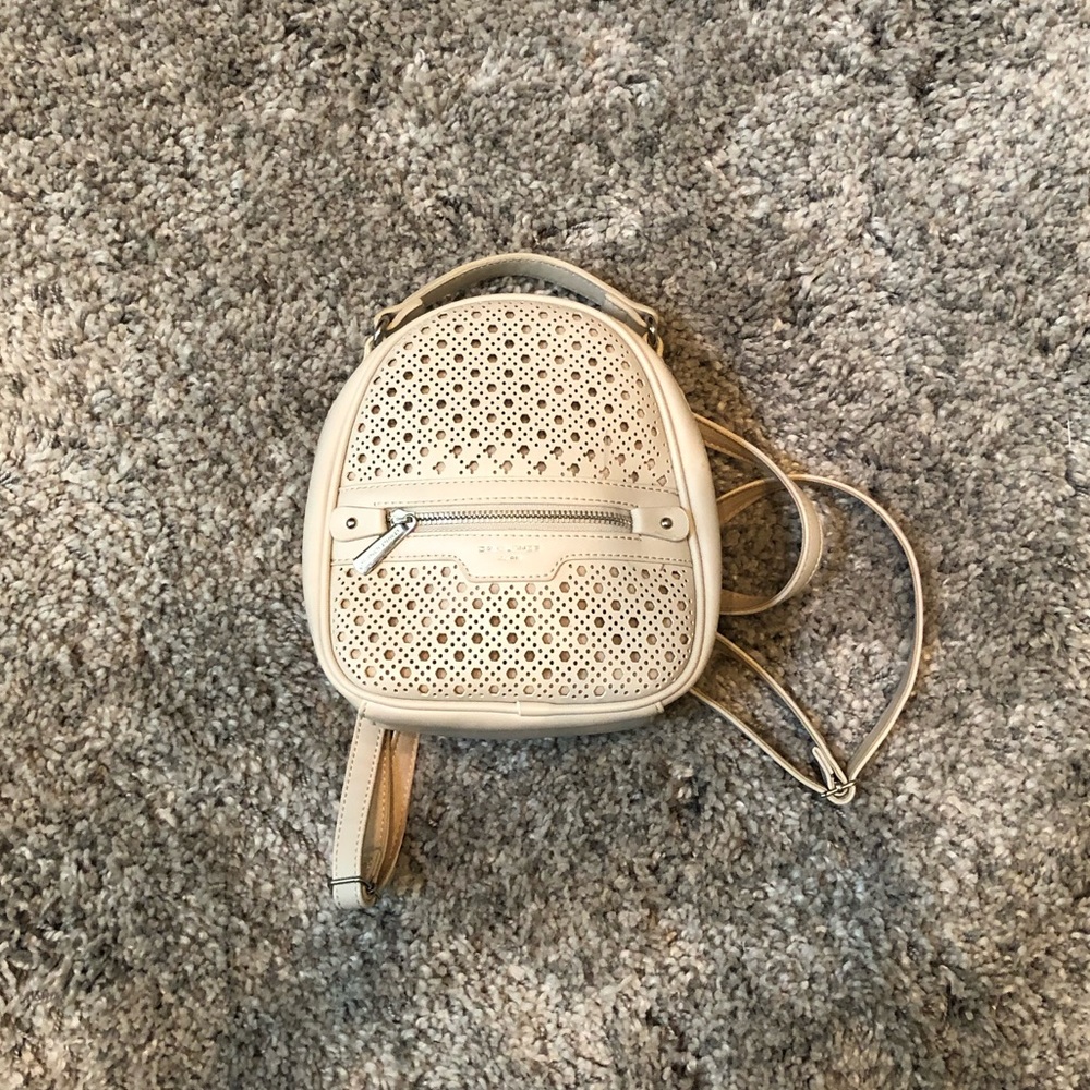 DAVID JONES MINI BACKPACK IN CREAM - Picture 1 of 7